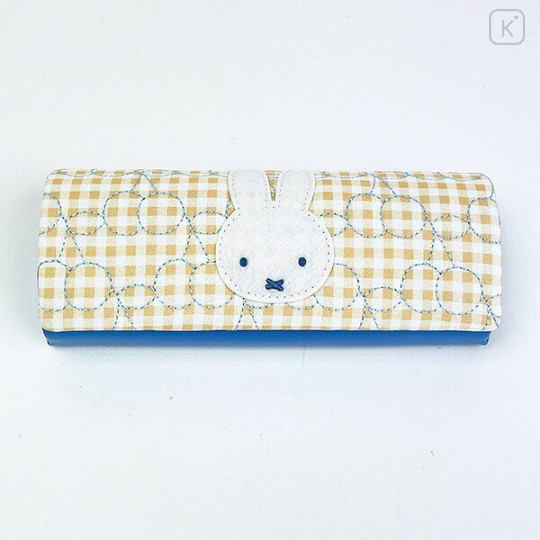 Japan Miffy Glasses Case - Miffy : Gingham Pop Yellow - 2