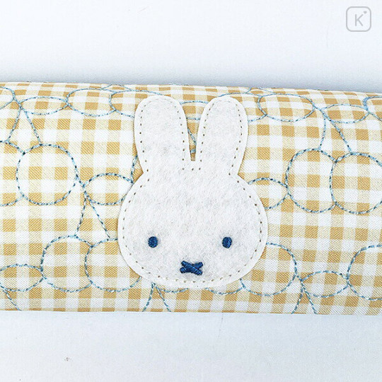 Japan Miffy Glasses Case - Miffy : Gingham Pop Yellow - 3