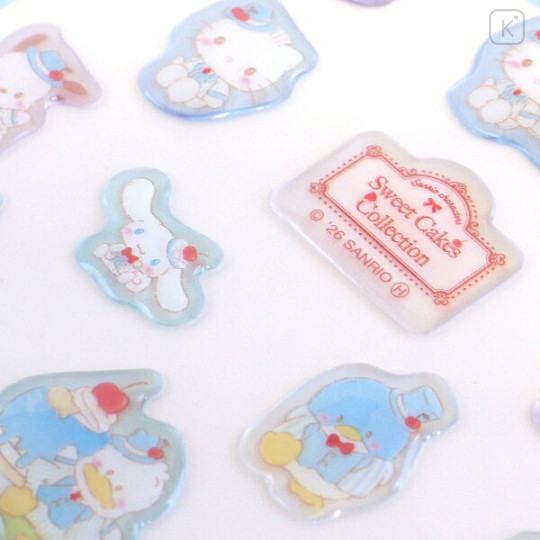 Japan Sanrio Puffy Stickers - Sweet Cakes Collection Sky Blue Cherry Cake - 2