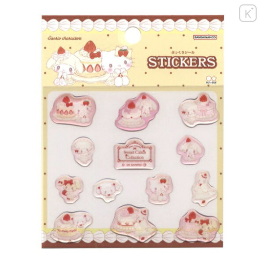 Japan Sanrio Puffy Stickers - Sweet Cakes Collection Strawberry Shortcake - 1