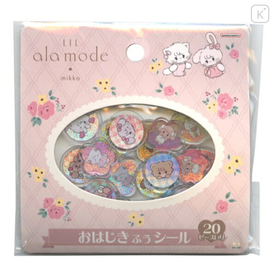 Japan Mikko Illustrations Marble-Style Stickers - Lil ala mode : Pink - 1