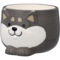 Japan Decole 3D Teacup - Wankoron Dog Shiba Inu Black Figure