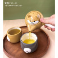 Japan Decole 3D Teacup - Wankoron Dog Shiba Inu Black Figure - 4