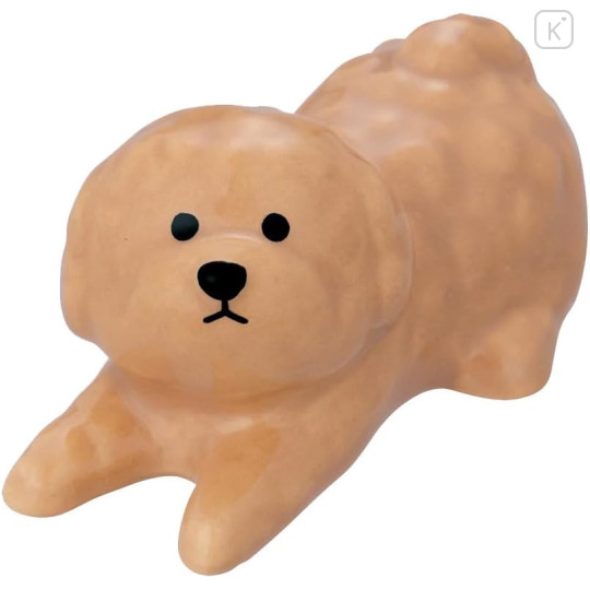 Japan Decole Porcelain Chopstick Rest - Wankoron Dog Toy Poodle Figure - 1