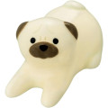 Japan Decole Porcelain Chopstick Rest - Wankoron Dog Pug Figure - 1