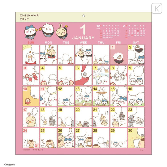 Japan Chiikawa Wall Calendar - Chiikawa : Comic Story 2027 - 1
