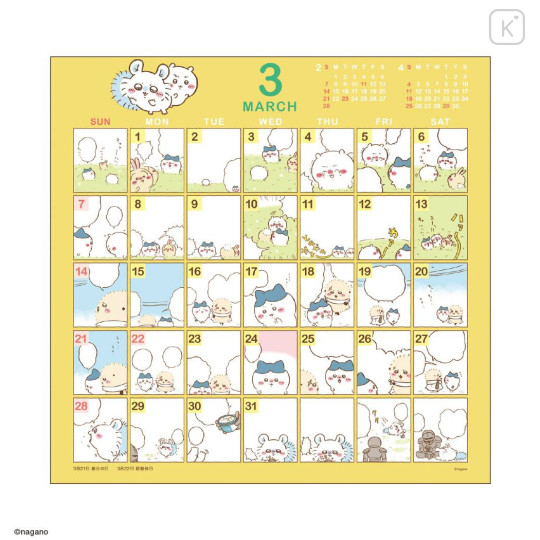 Japan Chiikawa Wall Calendar - Chiikawa : Comic Story 2027 - 3