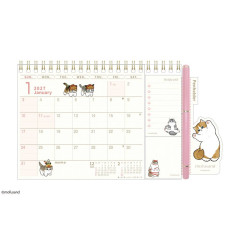Japan Mofusand Desk Calendar & To Do List - 2027 Cat Illustration