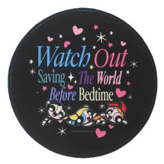 Japan The Powerpuff Girls Mouse Pad - Save The World Before Bedtime Black