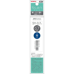 Japan Zebra bLen SY-0.7 Ballpoint Pen Refill - 0.7mm Blue