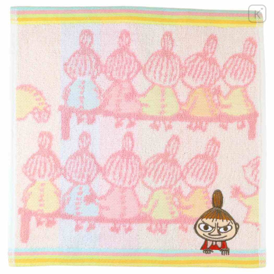 Japan Moomin Embroidered Mini Towel Handkerchief - Little My : Sibling - 1