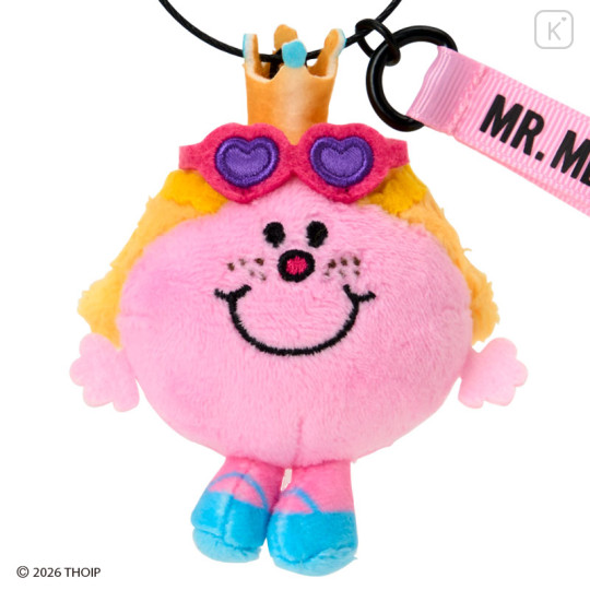 Japan Sanrio Original Mascot Charm - Mr. Men & Little Miss : Cheerful Typographic Little Miss Princess - 2