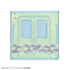 Japan Koupen-chan Mini Towel Handkerchief - Koupenchan : Crowded Train