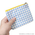 Japan Sanrio Flat Mini Pouch - Patty & Jimmy : Embroidery Emblem Grid - 2