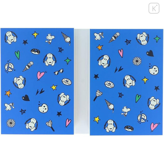 Japan Peanuts Flip Memo - Snoopy : Blue I Like - 3
