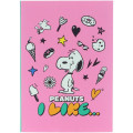 Japan Peanuts Flip Memo - Snoopy : Pink I Like - 1