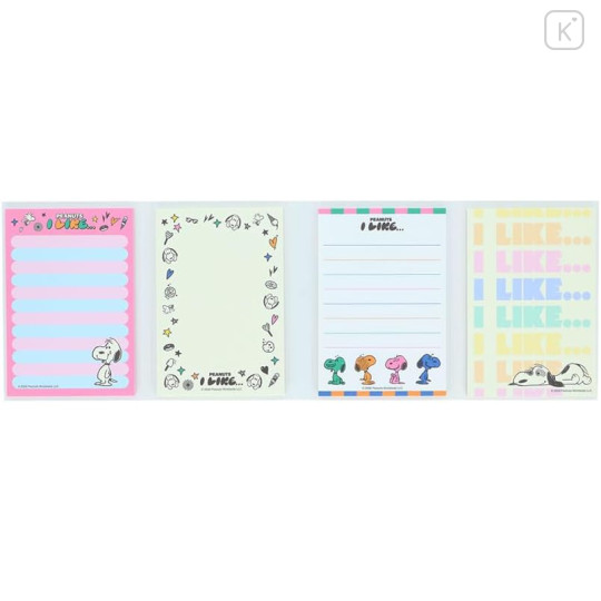 Japan Peanuts Flip Memo - Snoopy : Pink I Like - 2