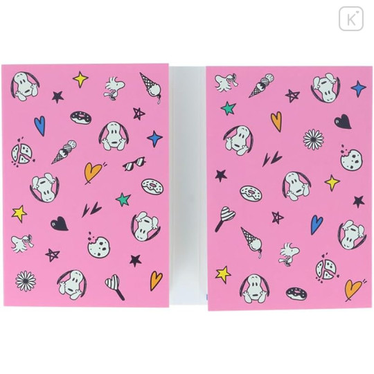 Japan Peanuts Flip Memo - Snoopy : Pink I Like - 3