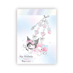 Japan Sanrio Mini Notepad - Kuromi & My Melody : Phone Charm Together