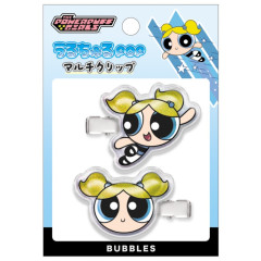 Japan The Powerpuff Girls Acrylic Hair Clip Set - Bubbles Smile