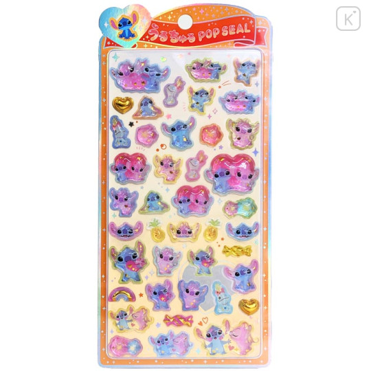 Japan Disney Uruchuru Pop Seal - Stitch - 1