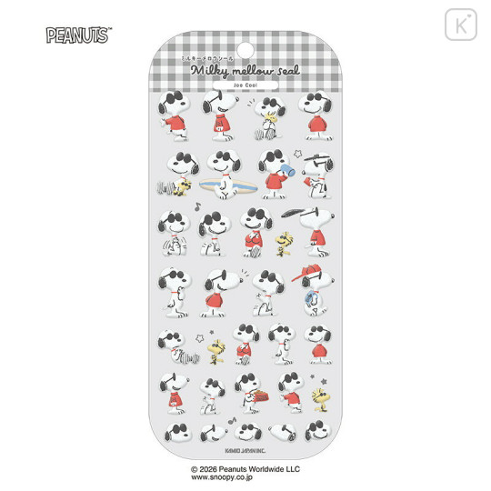Japan Peanuts Milky Mellow Seal - Snoopy : Joe Cool - 1
