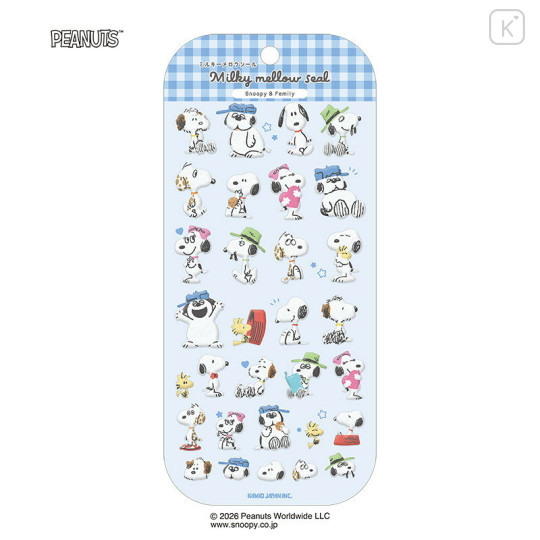 Japan Peanuts Milky Mellow Seal - Snoopy : Family - 1