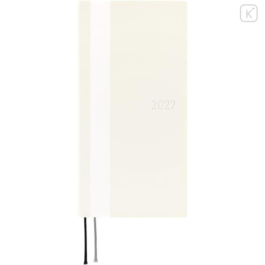 Japan Hobonichi Techo Weeks Softcover Horizontal English - White Line Ivory / 2027 Jan / Mon Start - 1