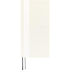 Japan Hobonichi Techo Weeks Softcover Horizontal English - White Line Ivory / 2027 Jan / Mon Start