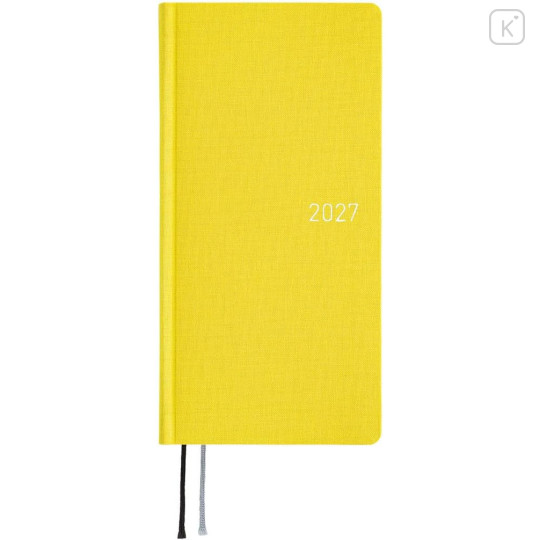 Japan Hobonichi Techo Weeks Hardcover Horizontal English - Colors Canaria Yellow / 2027 Jan / Mon Start - 1
