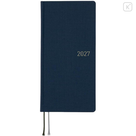 Japan Hobonichi Techo Weeks Hardcover Horizontal English - Colors Midnight Blue / 2027 Jan / Mon Start - 1