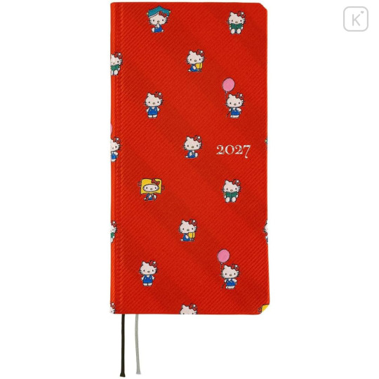 Japan Hobonichi Techo Weeks Hardcover Horizontal English - Hello Kitty Friends with my Techo / 2027 Jan / Mon Start - 1