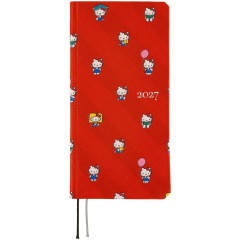 Japan Hobonichi Techo Weeks Hardcover Horizontal English - Hello Kitty Friends with my Techo / 2027 Jan / Mon Start