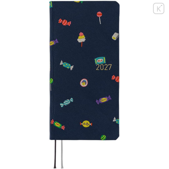 Japan Hobonichi Techo Weeks Hardcover Horizontal English - Bow & Tie Candy Dream / 2027 Jan / Mon Start - 1