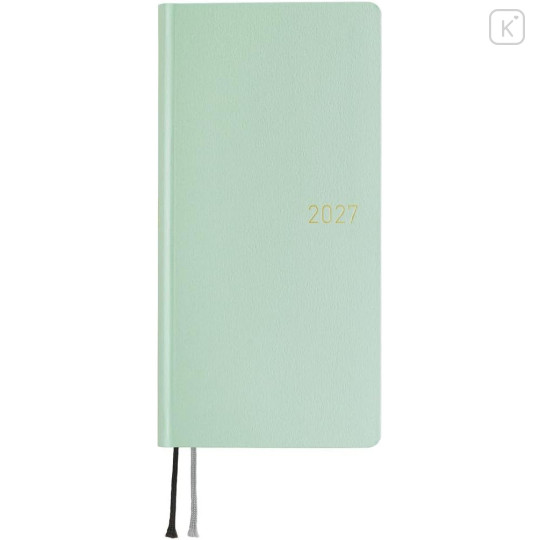 Japan Hobonichi Techo Weeks Hardcover Horizontal English - Paper Series Frosty Jade / 2027 Jan / Mon Start - 1