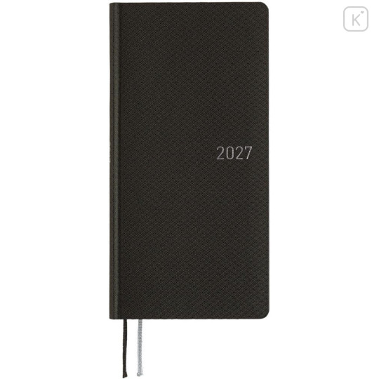 Japan Hobonichi Techo Weeks Hardcover Horizontal English - Paper Series Black Argyle / 2027 Jan / Mon Start - 1