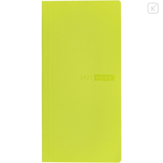 Japan Hobonichi Techo Weeks Mega Softcover Horizontal English - Sneaker Lime Green / 2027 Jan / Mon Start - 1