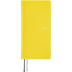 Japan Hobonichi Techo Weeks Mega Hardcover Horizontal English - Colors Canaria Yellow / 2027 Jan / Mon Start