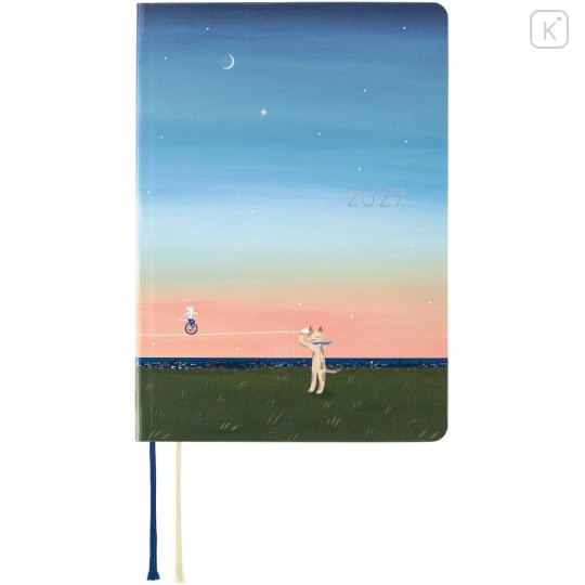 Japan Hobonichi Techo Hon A6 Daily English - String Telephone Until the Moon is Full / 2027 Jan / Mon Start - 1