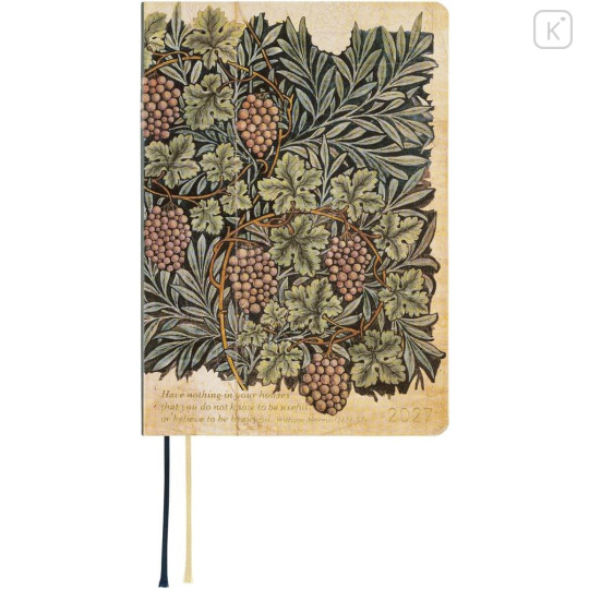 Japan Hobonichi Techo Hon A6 Daily English - V&A Series Vine / 2027 Jan / Mon Start - 1