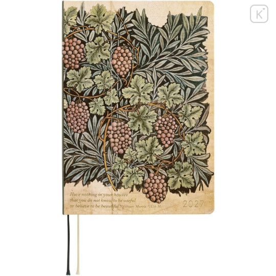 Japan Hobonichi Techo Hon A5 Daily English - V&A Series Vine / 2027 Jan / Mon Start - 1