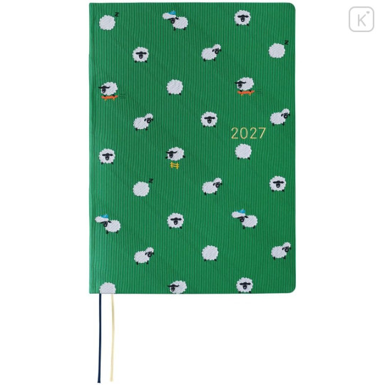 Japan Hobonichi Techo Hon A5 Daily English - Bow & Tie Sheep Sheep Sheep / 2027 Jan / Mon Start - 1