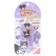 Japan Peko × Sanrio Figure Keychain - Kuromi : Chocolate Lollipop