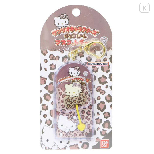Japan Peko × Sanrio Figure Keychain - Hello Kitty : Chocolate Lollipop Leopard - 1