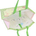 Japan Sanrio Souvenir Laminated Woven PP Eco Shopping Bag - Hello Kitty : Matcha Green - 3