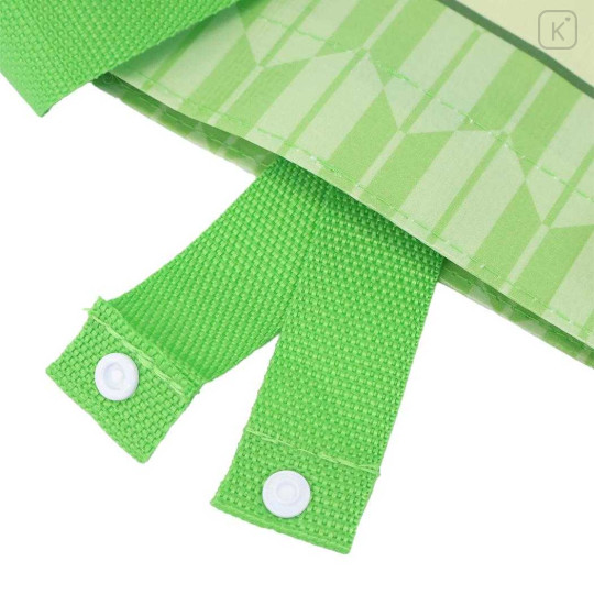 Japan Sanrio Souvenir Laminated Woven PP Eco Shopping Bag - Hello Kitty : Matcha Green - 4