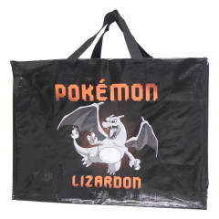Japan Pokemon Souvenir Laminated Woven PP Eco Shopping Bag - Charizard : Black