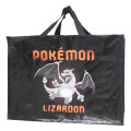 Japan Pokemon Souvenir Laminated Woven PP Eco Shopping Bag - Charizard : Black - 1