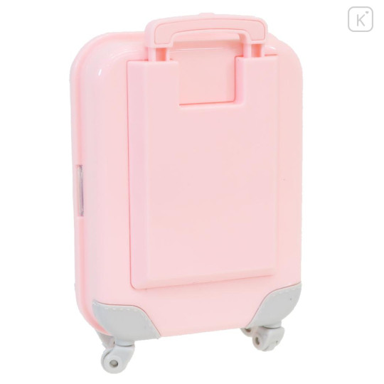 Japan Sanrio Small Desktop Organizer - Kuromi & My Melody : Luggage Style Light Pink - 2