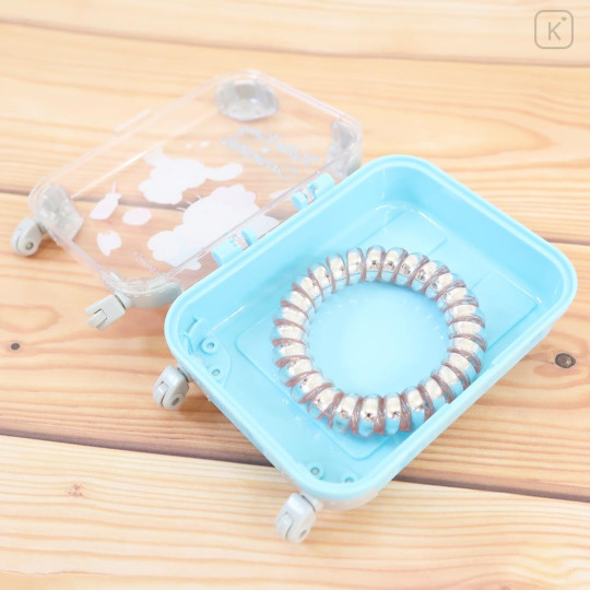 Japan Sanrio Small Desktop Organizer - Cinnamoroll & Hello Kitty : Luggage Style Light Blue - 3